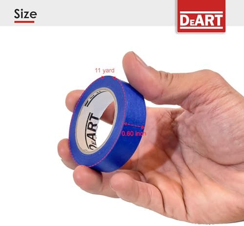 Colored Masking Tape Painters Tape 12 or 8 Pack 1 inch or 0.6 Inches Kids Arts Craft Supplies Coding Whiteboard Dry Erase Board Tape Thin Paper Tape Paint Tape No Residue Easy Removal DIY Crafts Arts