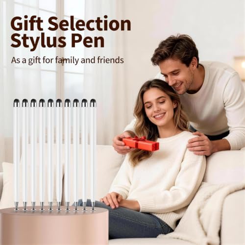10PCS Stylus Pen for Touchscreen,Lightweight 2 in 1 Design