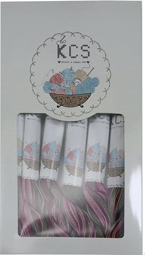 KCS Big skeins of 25 Meters Size 25 Color Variegated Cross Stitch Stranded Threads,6 skeins,4504