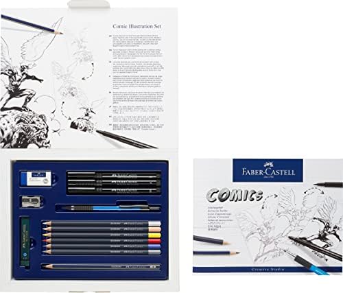 Faber-Castell Comic Illustration Set - The Famazings Superhero Comic Book Drawing Kit - Draw with Pitt Artist Pens & Goldfaber Coloring Pencils