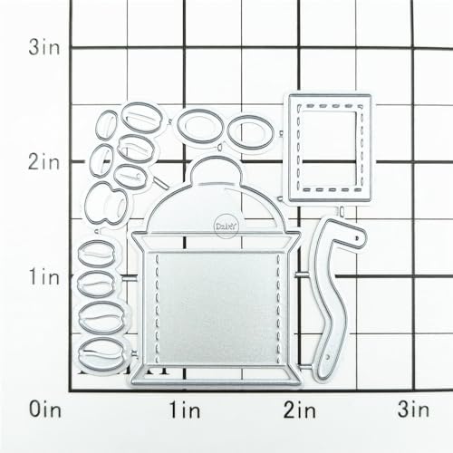 Patchwork Coffee Machines Coffee Beans Metal Cutting Dies for Card Making