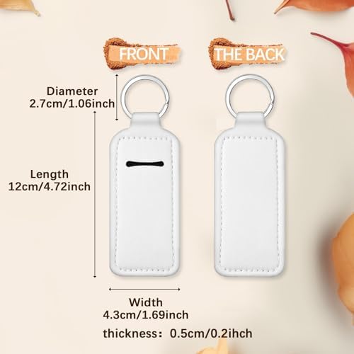 Sublimation chapstick holder blanks keychain,Bulk Neoprene Sleeve Key Ring Holder for sublimation keychain