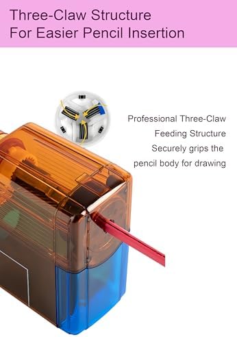 Sketching Pencil Sharpener for Artists, Long Point Sharpener for 1.4-23mm Pencils, Suitable for Charcoal, Colored Pencils, Drawing (Long Point Sharpener)