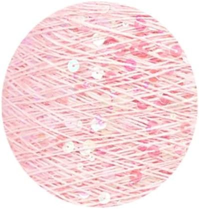 ECYC Ltd 153 Yards Cotton Sequin Yarn, Sparkle Sequin Thread for Knitting & Crocheting, DIY Craft Projects