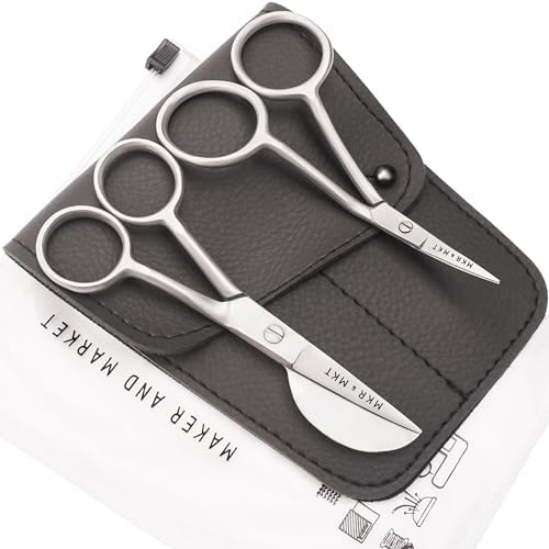 Applique Embroidery Scissors Set - Duckbill & Needlepoint, 4.5", Brushed