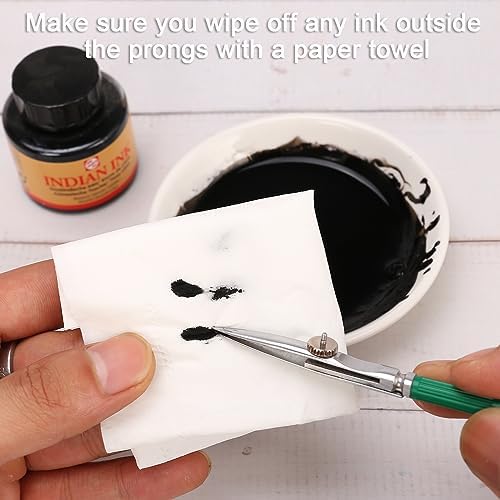 Ruling Pen for Masking Fluid, Cross Hinged Ruling Pen for Fine Line Drawing, Technical Drawing, Suitable for Use with Masking Fluid, Ink and Gouache