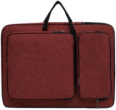 8K Artist Portfolio Carry Backpack Case Versatile Art Bags Waterproof Adjustable Drawing Board Backpack Art Storage Bags for Artworks Painting Drawing Sketching 19.7” x 14.6” x 2.4”(Red)