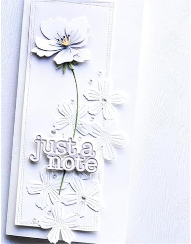 Scrapbooking Die-Cuts, Layer Frame Net Set Metal Cutting Dies for Card Making, Paper Craft Template, Background Embossing Stencils, DIY Album Décor (Flower-9.5x4.4cm)