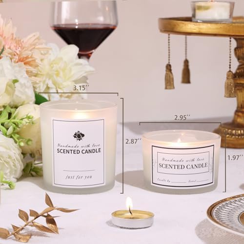 Matte White Candle Jars with Lids, 16 Pcs Containers for Making Candles
