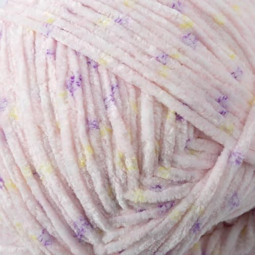 Loops & Threads Skinny Chenille Multi Yarn - Yarn for Knitting, Crochet, Weaving, and Arts & Crafts - Jellyfish Multi, Polyester, 7.7 oz
