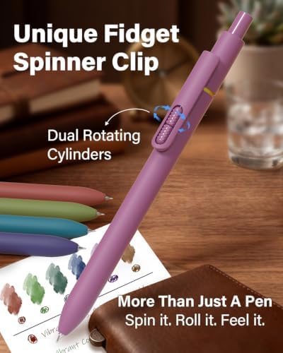 inkipen Blue Ink Fidget Pens, 8 Pcs 0.5mm Fine Point