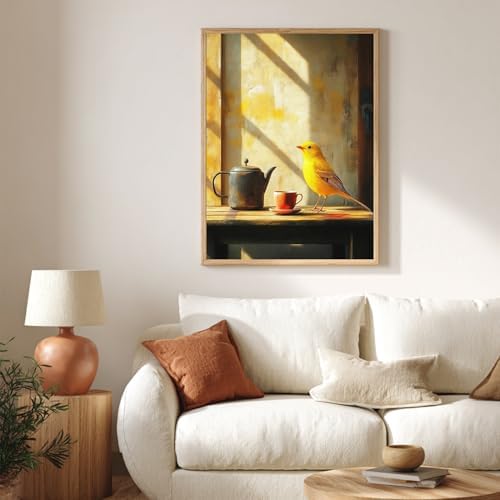 CRZMODE Bird Paint by Numbers Kit for Adults, Bird Paint by Numbers for Adults, Acrylic Painting Crafts for Home Decor Gift (16x20inch)