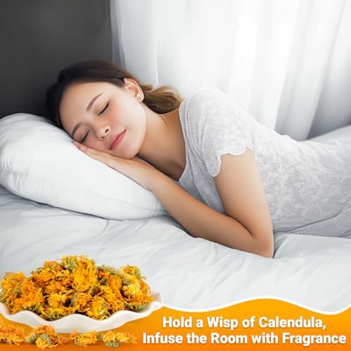 Sukh 3oz Dried Calendula Flowers Bulk - Natural Marigold for Soap Making