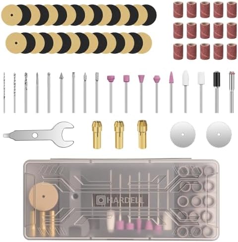 HARDELL 69pcs Rotary Tool Accessories Kit Universal 1.0 1.6 2.3mm