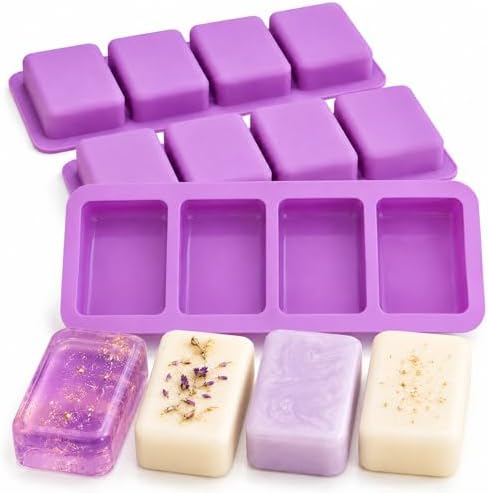 3 Pack Rectangle Silicone Mold Rectangle Silicone Soap Mold Rectangles Handmade Soap Making Mold Rectangles Silicone Molds for Soap Candle Lotion Bath Bombs Resin Wax Cake Chocolate Candy