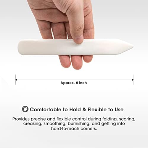 DEEDYGO Genuine Bone Folder Tool - 100% Cattle Bone | Scoring, Creasing, Folding, Burnishing, For Paper, Card & Leather Crafts, Origami, Scrapbooking, Bookinding, Crafting