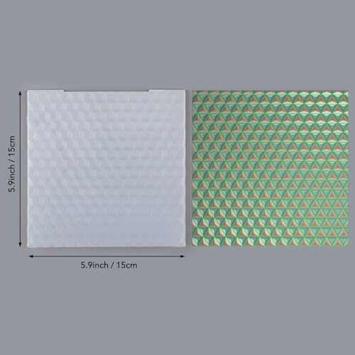 BAOFALI 3D Embossing Folder for Card Making, Space Geometry Plastic Texture Fades Embossing Folder Template for Scrapbooking Cardstock Album DIY Decoration Paper Crafting 5.9x5.9inch