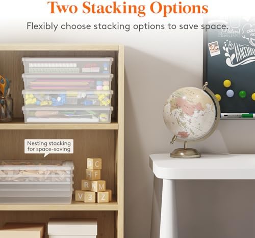 Lifewit Paper Organizer Storage with Lid, Fits 8.5" x 11" Letter, 6 Pcs