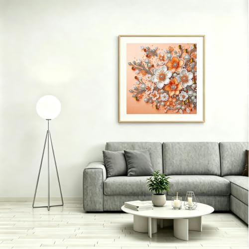 Flower Pearl Diamond Painting Kits for Adults,Diamond Painting 11.8 x11.8In