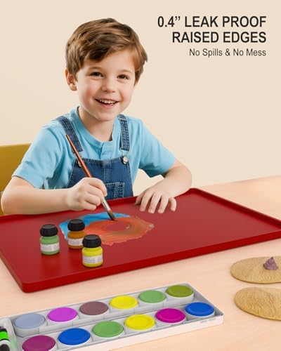 Silicone Art Mat for Crafts, 12" x 19" Waterproof Non-Slip Painting Mat