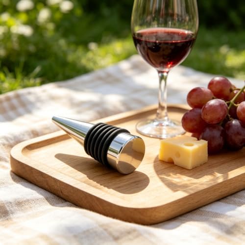 20 Pcs Wine Bottle Stopper Set Kit, Resin Wine Bottle Stoppers Molds Set Accessories, Wine Stoppers for Silicone Mold Epoxy Resin (Alloy Silver)