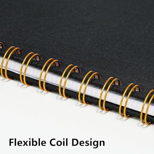 8x8 Inch Scrapbook DIY Photo Album, 20 Sheets (40 Pages), Black