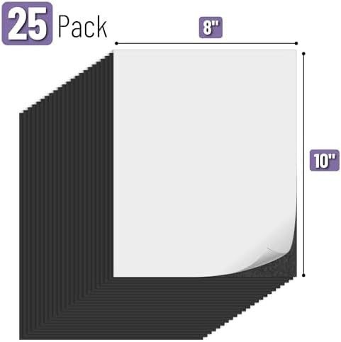 Mr. Pen- Adhesive Magnetic Sheets, 8" x 10", 25 Pack