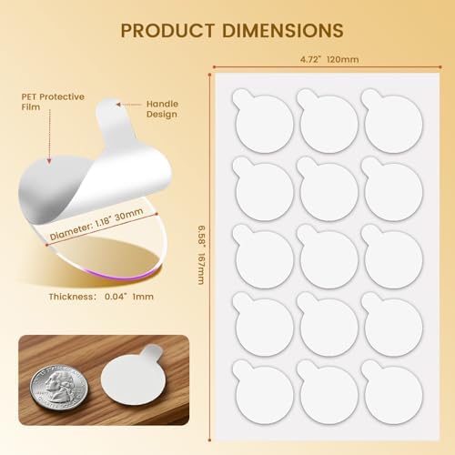 150Pcs Double Sided Adhesive Dots, Removable Clear Dots Sticky Tack, Waterproof No Trace Dots Adhesive Putty for Wall Hanging Crafts, Balloons Party Decorations Poster Picture Festival Decoration 30mm