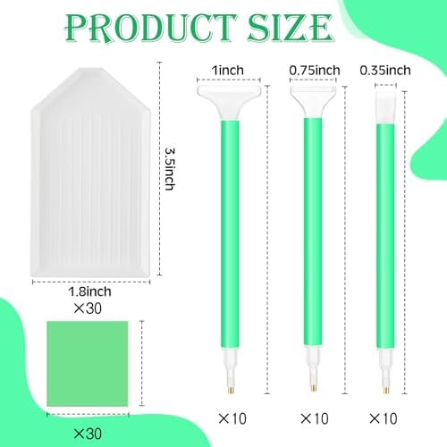 Affrolling 90 Pcs Diamond Art Tools, Drill Pens Trays Glue Clay