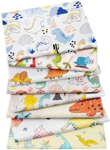 Aubliss 8pcs Fat Quarter Fabric Bundles 100% Cotton 20'' x 20''