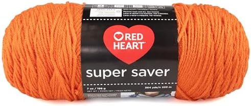 Craft County Size 4 (Medium) 100% Acrylic Fiber Yarn – Variety of Color and Pattern Options – Great for Crochet, Knitting, and Weaving (Carrot)