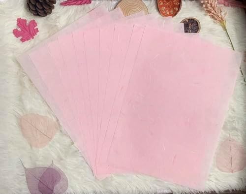 A5 50 Sheets Natural Fiber Mulberry Tree, Mulberry paper Sheets Square Origami, Arts Folding Craft, Decoration, Paper for DIY Crafts. 8.3" x 5.8" (Wedding Tone, A5)