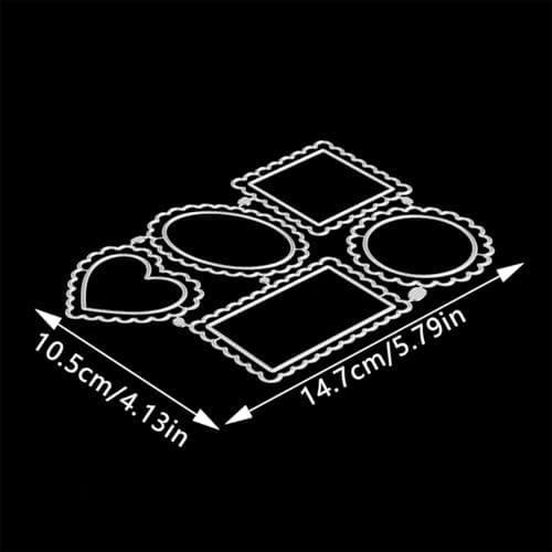 Cutting Dies Metal Stencils Scrapbooking Tools DIY Embossing Template for Paper Card Making Album Arts Crafts Supplies (Lace Border Set-14.7x10.5cm)