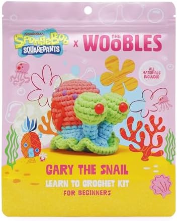 The Woobles Spongebob Crochet Kit for Beginners (Gary the Snail)