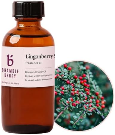 Brambleberry Lingonberry Spice Fragrance Oil | for Soap, Candles & Lotion | Festive lingonberry spice fragrance oil with cinnamon and clove for soap making, candles, lotion, bath bombs, and wax melts