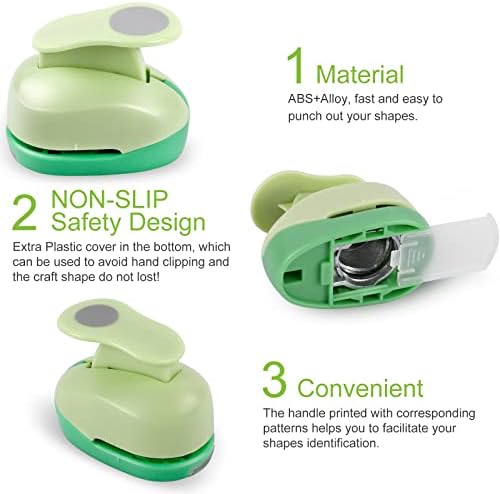 UCEC Paper Punch, 3 Inch XL Size Circle Punch Large Hole Puncher Paper Circles Craft Puncher Handmade Paper Punches for Crafting Scrapbooking Cards Arts Fun Projects Back to School Supplies