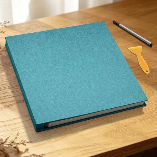 Large Photo Album 20 Sheets/ 40 Pages Self Adhesive Scrapbook Album for 4x6 5x7 8x10 Pictures DIY Photo Book as Scrapbooking Supplies, Birthday Gifts for Women Mom Wedding Baby Family Travel