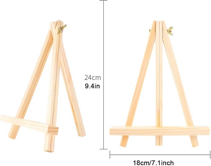 ANDES 9in Wood Tabletop Painting Easels 18 Pack Arts & Crafts Display Stand