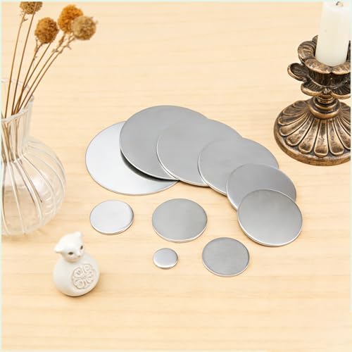 6061 Aluminum Disc 6 Inch, 18 Gauge (1mm) Thick Round Metal Stamping Blank, Aluminum Sheet Plate for Jewelry Making, DIY Crafts, 4 PCS
