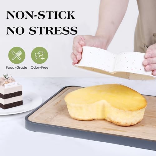 8 Inch Heart Shaped Silicone Cake Pans, Cream