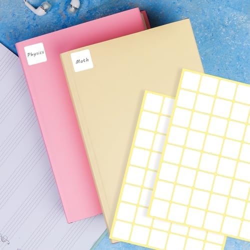 1440 Pcs Blank Date Labels 1" X 1" Labels Stickers for Organizing Square Writable White Labels Food Labels for Jars Boxes File Folders Envelopes School Office Kitchen