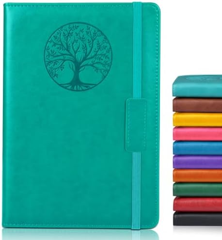 Biuwory A5 Leather Journal Notebook, 140 Lined Pages, Hardcover 5.7"×8.3" | Vintage Journal for Women Men,Work,School,Business,Travel Diary,Note taking,College Ruled Writing,Daily Journaling Notebook