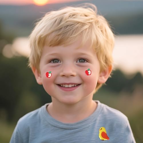 20 Sheets Puffy 3D Stickers for Kids & Toddlers, Variety Adhesive Sticker | Includes Animals Numbers Letters Fruits for Scrapbooking Journal Water Bottle DIY Craft (Boy Style)