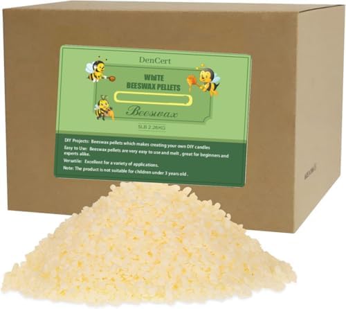 Beeswax Pellets 10LB Beewax Triple Filtered Beeswax Pastilles for Candle Making Great for DIY Projects (10LB)