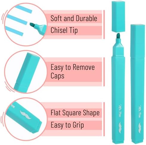Mr. Pen- Aesthetic Highlighters No Bleed, 10 Pack, Assorted Colors | Chisel Tip, Cute Highlighters Assorted Colors for Journaling, Highlighting, Underlining, Fast Dry, Back to School Supplies