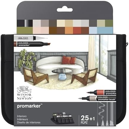 Winsor & Newton ProMarker Set, 25+1pcs. Wallet, Interiors
