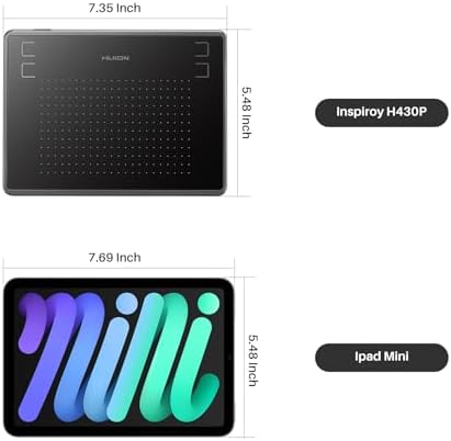 HUION Drawing Tablet Inspiroy H430P Graphic Tablet with 4 Hot Keys for OSU