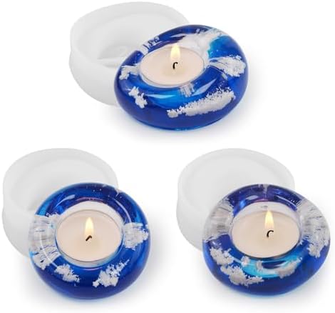 Konrisa Silicone Candle Molds Soy Wax Mold for Candles Making, Handmade Soap Moulds Silicone Molds for Candles, Set of 3