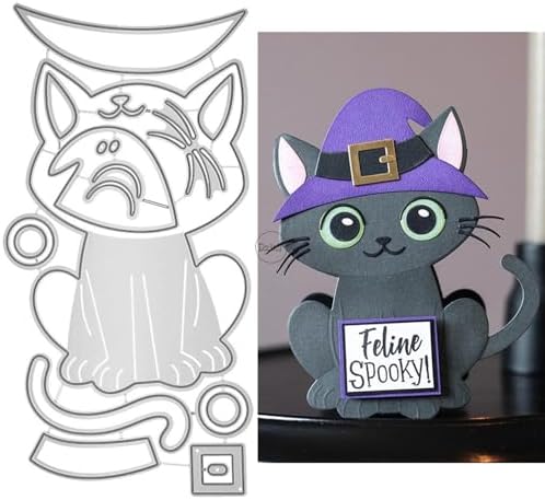 Patchwork Animal Cat Metal Cutting Dies for Card Making