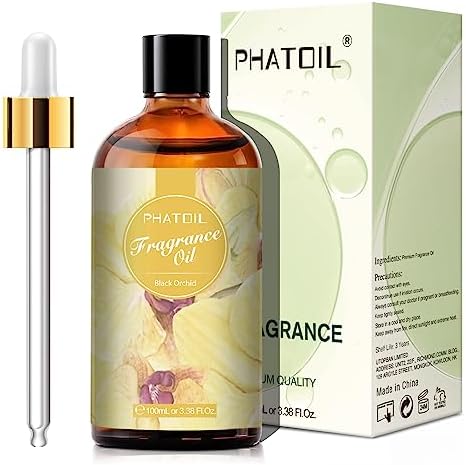 PHATOIL Black Orchid Fragrance Oil for Diffuser Aromatherapy 3.38FL.OZ | Long Lasting Scented Oils For Humidifier, Air Freshener, DIY Soap Candle, Scent Project Making, Aroma Oil for Home Freshening